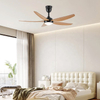 Fan Lamps Manufacturers ABS 5 Blades 56inch Remote Control Controlled Ceiling Fan and Led Lights