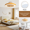 High Quality Modern Smart Remote Control Bladeless Ceiling LED Lighting Fan with Light for Office