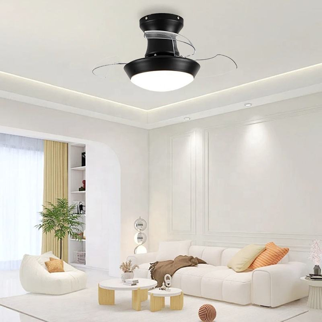 Australian Standard Smart Ac Dc Concealed Ceiling Fan Lamp Retractable Small Blades Ceiling Fan
