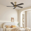 Hot Sale Cool Ac Ceiling Fan Retro Style 5 Blades With Remote Ceiling Fan for Bedroom