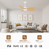 Cheapest Indoor 52 Inch 5 ABS Blade 24w Led Ceiling Fan Modern Fan with Remote Control Ceiling Light