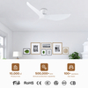 Modern 52-inch Abs Remote Control Ceiling Fan Retro Minimalist Design Electric Powered With AC Motor for Household Use