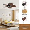Premium Tropical Style Big Banana Leaf Brushless Dc Electric Ceiling Fans Easy Install for Living Room