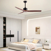 China Wholesale Beautiful Commercial Original Soild Wood Ceiling Fans 52'' Fan Living Room