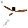 Decorative Mute 3 Blade Deluxe Solid Indoor Remote Control ABS Modern Ceiling Fan with Light