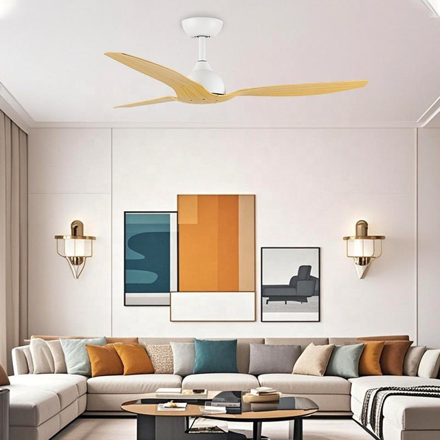 High Quality Designer Energy Saving bluetooth Plywood Blades 52inch Ceiling Fan Without Light