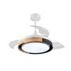 Smart Control Dc Led Modern Ledary Retractable 42 Inch Ceiling Fan with Lights Remote Control