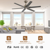 52 Inch Modern Simplicity Decorative Ceiling Fan Light With 6 Blades Low Noise Dc Ac Motor Ventilador