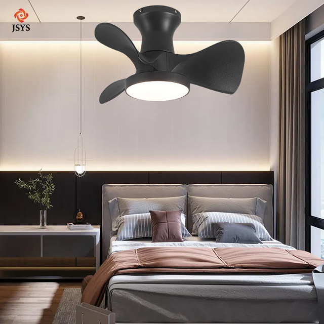 Zhongshan Modern Bedroom Low Profile Decoration Remote Control Led Ceiling Fan Light