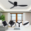 Modern 52 Inch Metal Indoor Ceiling Fan with White Light Remote Control Smart 3 ABS Design 24W 220V DC From China