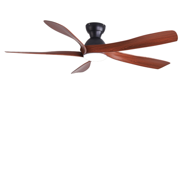 Vintage 52-Inch Indoor Retro LED Ceiling Fan Light Modern Design CB CE Approved 5 ABS Blades for Living Room Lamp Made Metal