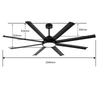 Large Ceiling Fan Price Black Ac Dc extra Big 100 Inch Ceiling Fan Big Size for a Wide Areas
