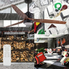 Electric Flush Ceiling Fan with Fancy Wood Blades and Light DC Motor Remote Control-for Hotels and Households