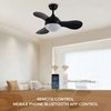 Bedroom Smart Hanging Fan 36 Inch Black Mini Medium Abs Blade Ceiling Fan Light with Remote