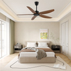 Modern and Simple Design Custom Commercial Electric Dc Motor Brown 5 Blade Abs Ceiling Fans for Restaurants