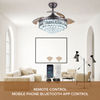 42-Inch Modern Luxury Crystal Chandelier Ceiling Fan with LED Light & Remote Control Project Installation Solutions