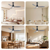 Factory Direct Sale Domestic Fan 3 Wood Blades 52 Inches Remote Control Frequency Conversion Ceiling Fan