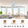 New Style Indoor White 40 Watt 4 Wing 52 Inch Ceiling Fan with Remote Control No Light