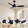 48 Inch Factory Direct Ceiling Fans Without Lights No Light Dc Motor Abs Blades for Bedroom Living Room