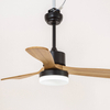 2022 Zhong Shan Wooden Ceiling Fan Led Ceiling Fan With Light Remote Control Led Ceiling Fans