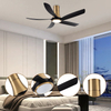 58 Inch Living Room ABS Fan Blade Led Foyer Chandelier Vintage Pendant Ceiling Fan With Light