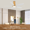 Best Living Room Smart Interior Ceiling Fan Flush Mount 5 Blade Led Ceiling Lights with Fan