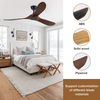 Normal Smart Energy Efficiency Wooden Body 56inch Solid Wood Blade Retro Decorative Ceiling Fan