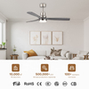 Traditional Style Bedroom Smart Remote Control Fan Light Ceiling Wooden Led Ceiling Fans with Lamp