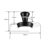 Decorative Invisible Fan Lamp Small Size Retractable Hidden Blade Ceiling Fan with Dimmable Led Light