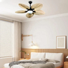 Boho 5 Blade Ceil Lamp Remote Control Ceiling Fan with Light for Home and Restaurant Bluetooth