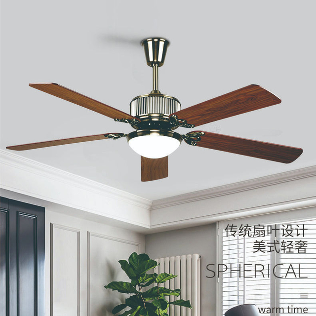 Top Selling Product Metal Body Collocation Frequency Conversion Remote Control LED Ceiling Fan