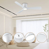 Modern Designer Study Lowes White Ceiling Fans Light Smart Remote Control Rgb Led Fan Light