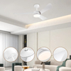3 Blade 52inch Electric Fan Lamp Modern Smart Abs Ceiling Fan with Light Remote Control