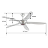Suppliers Ceiling Fan High Speed 5 ABS Blades Modern Living Room Remote Control Ceiling Fan