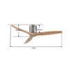 52 Inches Fancy Ceiling Fan With Lights 6 Speed Ceiling Fan With Remote Noiseless Ceiling Fan Wooden Remote Control
