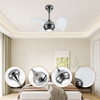 Mini 24 Inch Ceiling Fan Lights for Bedroom Fan Lamp With 3 Speeds Remote Control Blades Fan