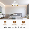 New Led Ceiling Mounted Fan Lamp Living Room Bedroom Retractable Ceiling Fan Light with Remote