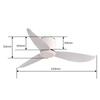 Decorative Indoor Smart Silent 3 Abs Blade Dc Bldc 52 Inches Ceiling Fans with Remote Control