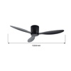 Modern 52 Inch Metal Indoor Ceiling Fan with White Light Remote Control Smart 3 ABS Design 24W 220V DC From China