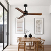 Modern Orient Style 3 Solid Wood Blades 52 Inch Ceiling Fan With Remote Control and App Control