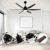 Nordic Modern Living Roomsmart Simple Mute Ceiling Fans Energy Saving Led Lamp Light for Home