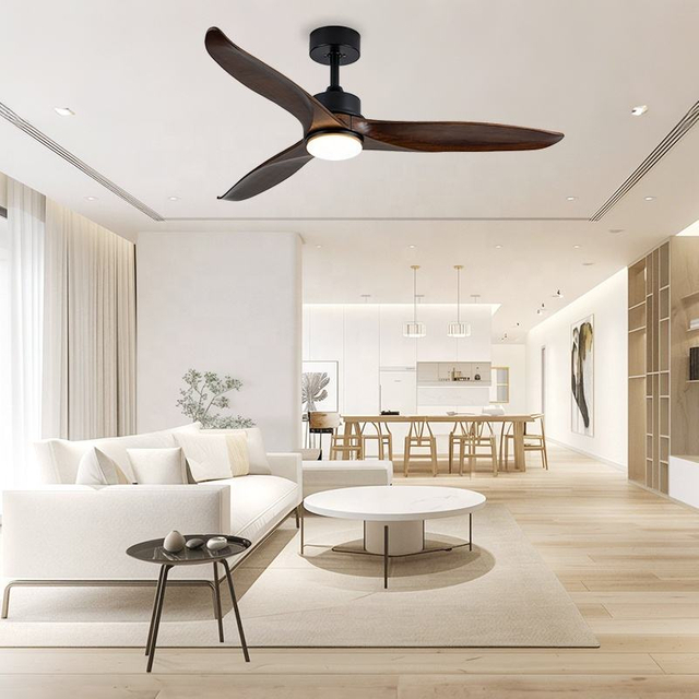Multifunction Lighting Led Ceiling Fans in Black with Light for Ceiling and Remote