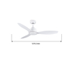 New Design Modern High Quality Ac Motor Electric 48' Inch 3 Abs Blades Ceiling Fans