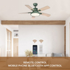 Modern Fan Lamp 52 Inch Plywood BladesCeiling Fans with Led Lights and Remote for Bedroom