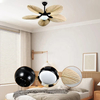 Boho 5 Blade Ceil Lamp Remote Control Ceiling Fan with Light for Home and Restaurant Bluetooth