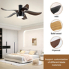 Multifunction Intelligent 52 Inch Flower Shaped Abs Led Light Fan 24W Lamps for Ceiling Fans
