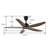 Indoor App Control Led Lamp 5 Blades Ceiling Light Fan Light Remote with Fan Ceiling