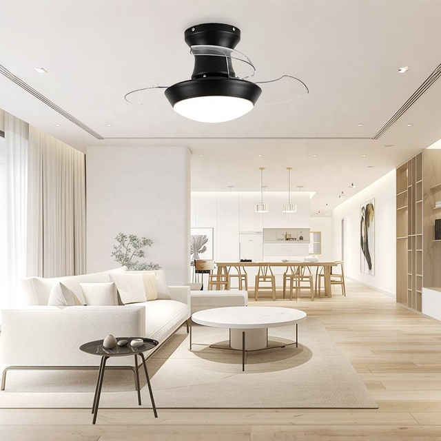 Cheap Bedroom Blade Retractable Smart App Control Remote Control Ceiling Fan with Light Saa