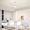 Traditional White 42 Inches Ceiling Fan Fan and Lamp Control with Led Light Commercial
