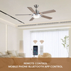 High Quality 52-Inch Modern LED Ceiling Fan with Light Popular Remote Control Project Installation Service